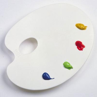 Oval Palette - Pébéo - Plastic - Easy To Clean - Ideal for Mixing Colors - Essential Tool