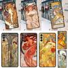 Alphonse Mucha Kunst Hülle Für Samsung Galaxy S23 S22 S21 Ultra S20 FE S9 S10 Note 10 Plus Note 20 Ultra Cover
