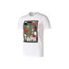 Sakura Print Round Neck Casual Short Sleeve T-Shirt Men Tops White 596036-02