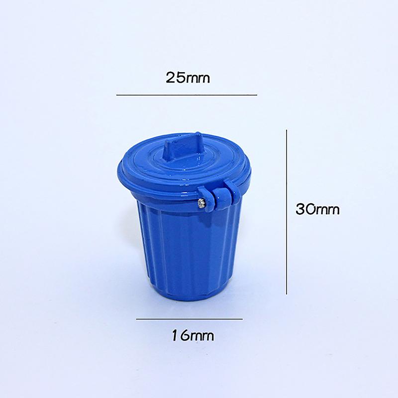 Dollhouse Mini Wooden Trash Can Dustbin Mini Waste Bin Doll House Miniature Toy Model Scene Decoration Accessories