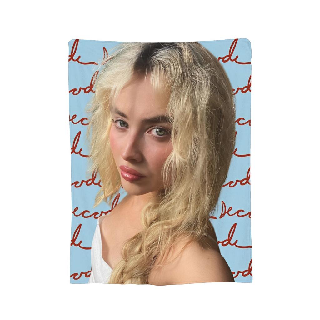 Sabrina Carpenter Blanket Fleece Spring/Autumn Portable Lightweight Throw Blanket for Bedding Travel Plush Thin Quilt