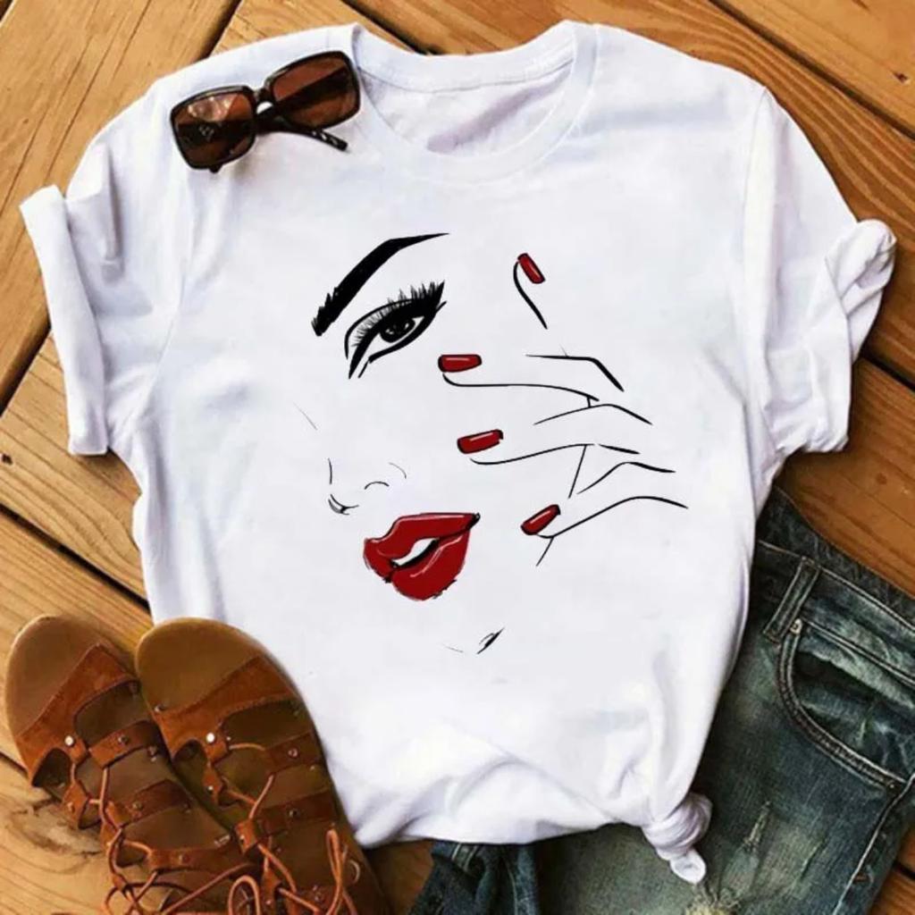 Fashion Graphic Unisex Tshirt Eyelashes Print Kawaii Lashes Unisex Clothes Funny Makeup Aesthetic Shirt Female Clothing Top Tee