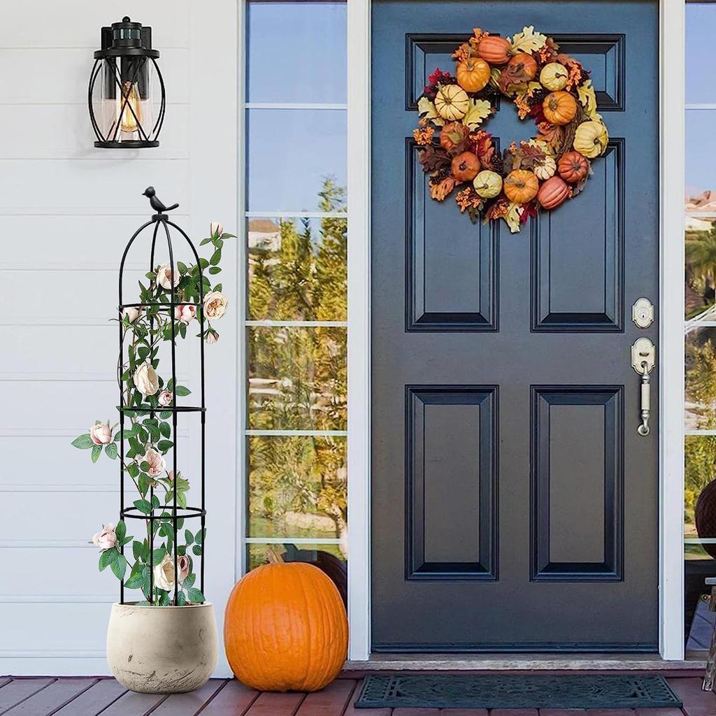 Gartenstecker Abnehmbarer Obelisk Stütze für Kletterpflanzen Rankgitter Höhe Geeignet für alle Kletterpflanzen