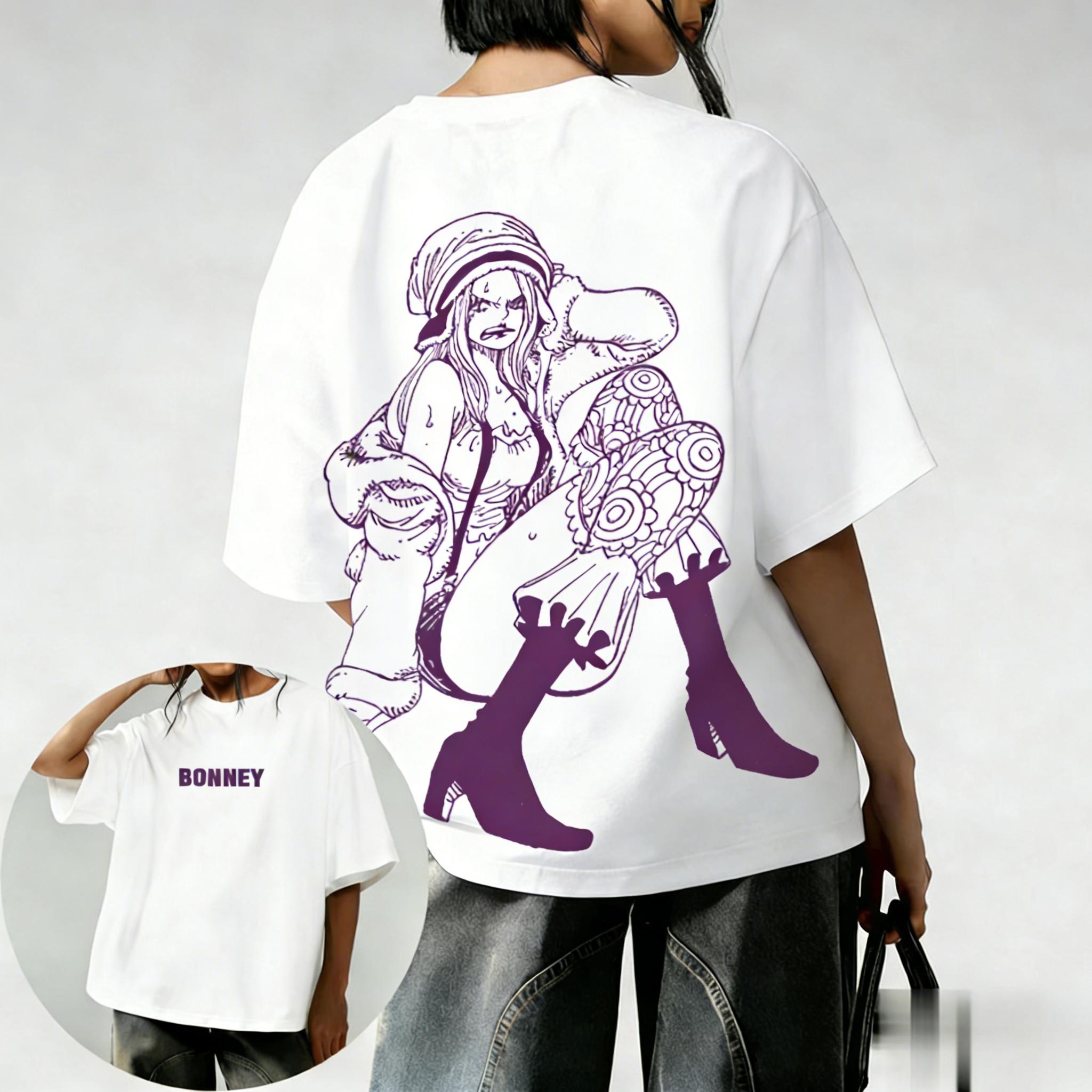 

One Piece Anime Jewelry Bonney Printed Tshirt Unisexs and Womens Tshirt Unisexs Top Sports Tshirt Unisexs Tshirt Summer Tee 2026 S