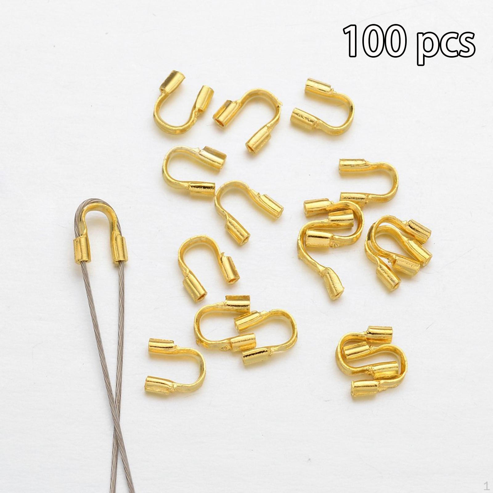 

100 шт. U-образные петли, защитная проволока для кабеля, бусины, аксессуары для ювелирных изделий