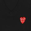 Comme des Garçons PLAY COMME Des GARCONS PLAY V-Neck Pullover Red Emblem 'Black' Men's AZ-N074-051-1