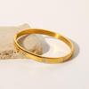 18K Gold & Zircon Women's Titanium Steel Bangle Bracelet - Versatile and Fashionable Jewelry
