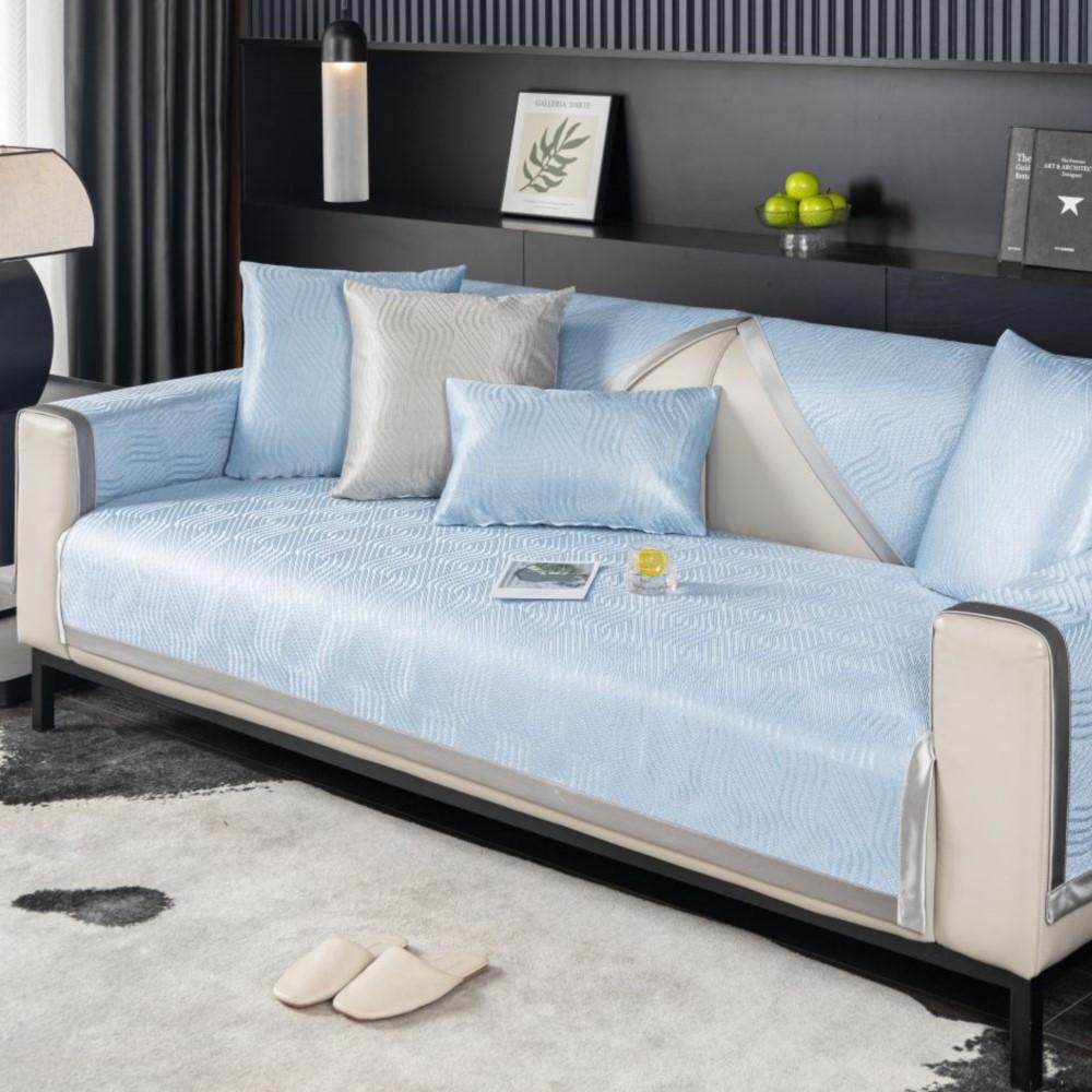 

Living Room Anti-slip Couch Cover Furniture Protection Summer Ice Silk Flower Sofa Cushion Cover Slipcover Funda Cojin 70X70cm 1pc