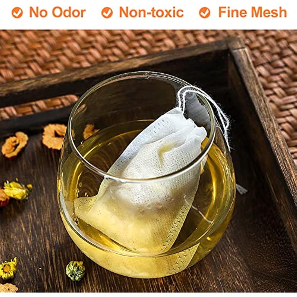 200 Stück Vakuumbeutel mit Verschluss, 7 x 9 cm, Einwegbeutel mit Kordelzug, Teebeutel, duftende Teebeutel, Gewürze, Vanille, Lavendel, Kaffee