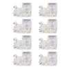 8PCS L Shaped LED Light Strip Connectors 4 Pin 10mm Transparent Gapless Solderless COB LED Adapter