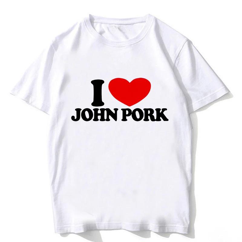 Funny John Pork Is Calling Answer Call Phone Tee Shirt for Women Pig Tops Gothic Hip Hop Tshirt Streetwear Clothes Streetwear