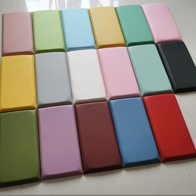 20x50cm Solid Color Self-adhesive Wall Stickers Thicken Waterproof Anti-collision Wall Mat Children's Bedroom Bed Soft Cushion