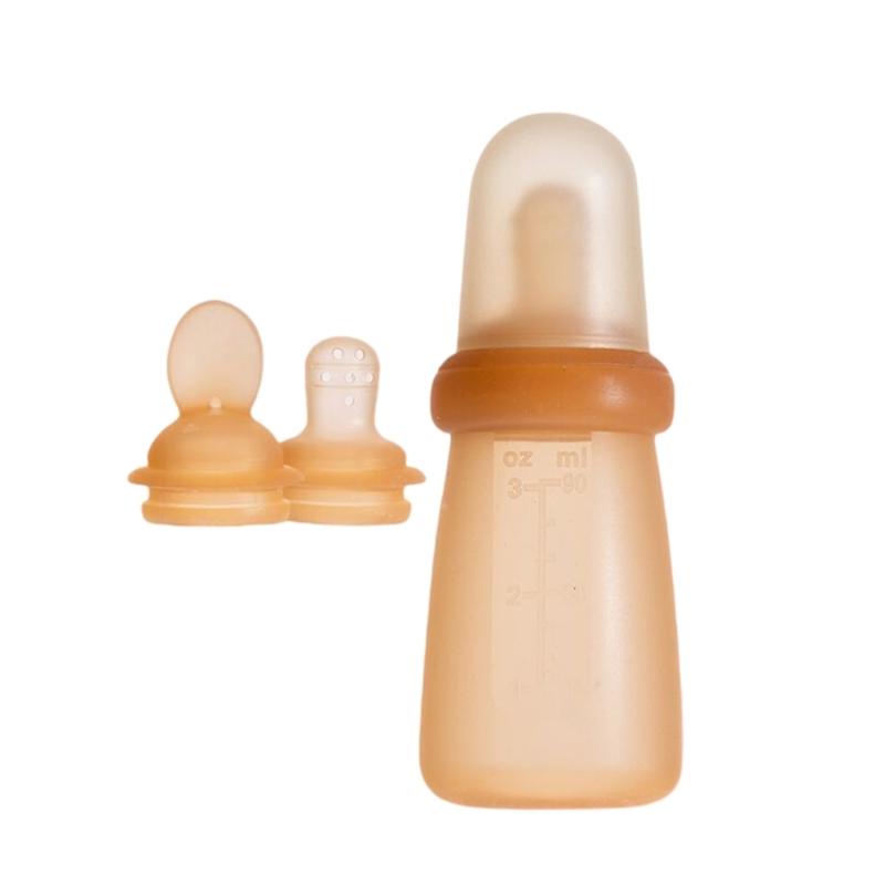 

Soft Silicone Infant Feeding Spoon Squeeze Bottle Feeder Food Dispenser for Puree Cereal Baby Led Weaning Utensils 1