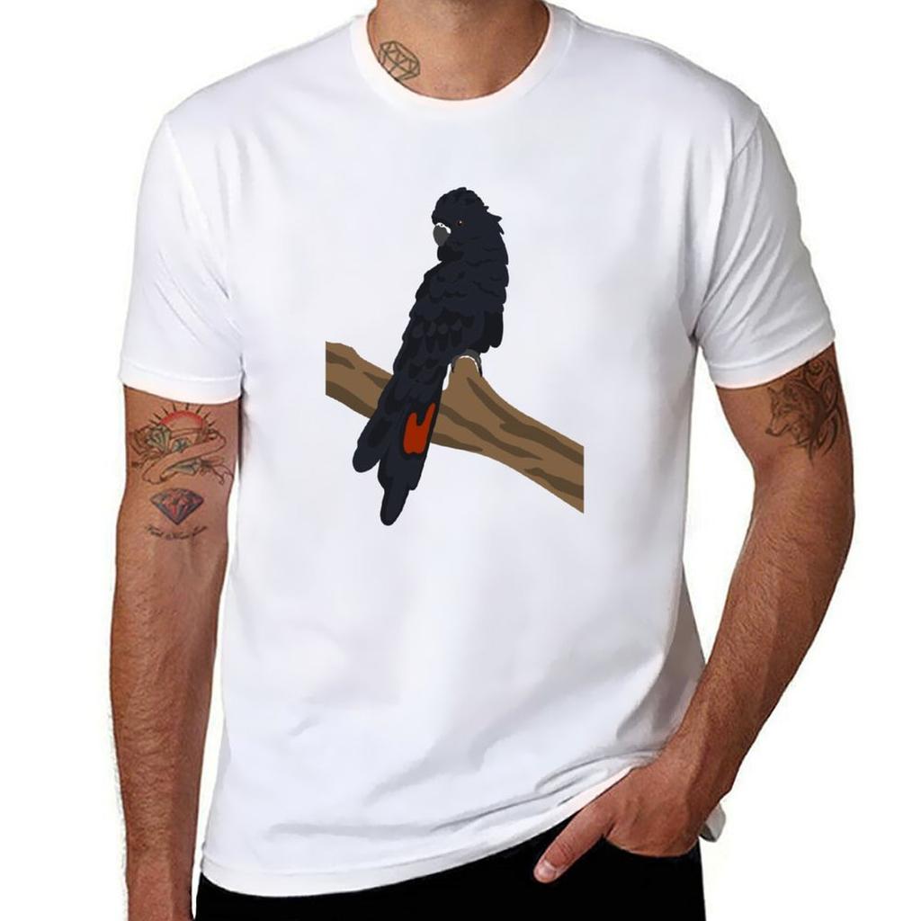 Black Cockatoo Tshirt Festival Casual Short Sleeve Tshirt