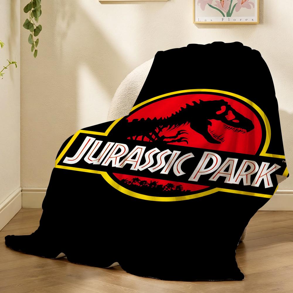 Jurassic Park Throw Lightweight 240g Flannel Blanket Soft Skin-friendly for Summer Cooling