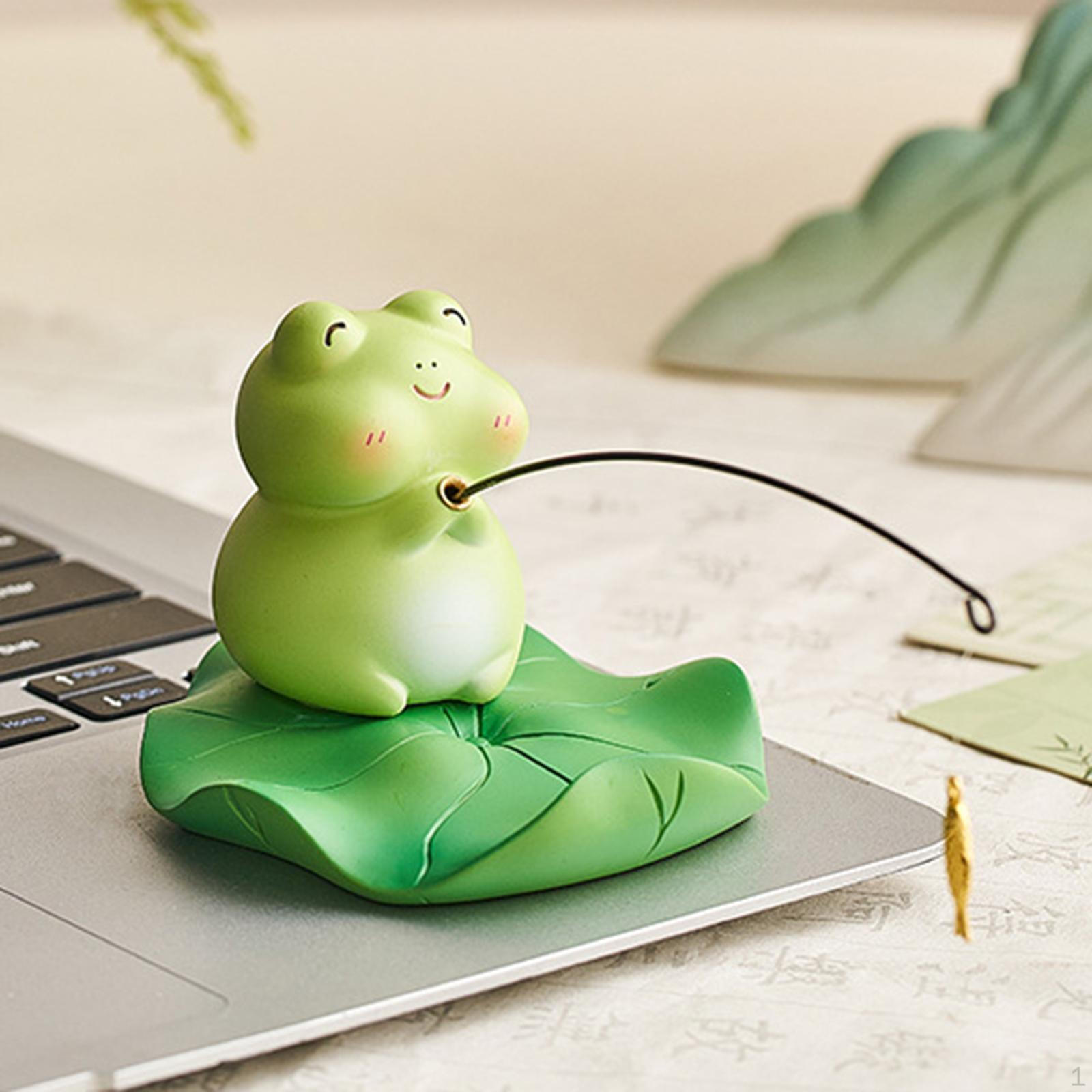

Phone Stand Animal Statue Decoration Figurine Ideal Gift Stable Holder for Office Holidays Frog