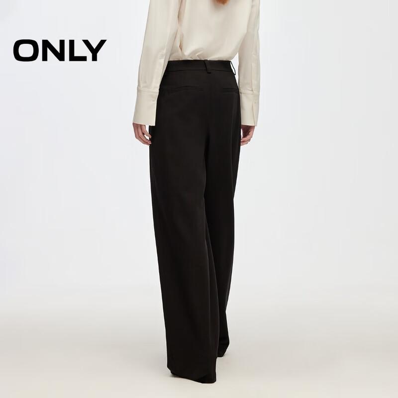 ONLY Women's 2025 Fall Pleated Loose Straight-Leg Casual Pants