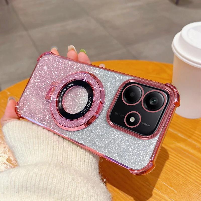 

Luxury Glitter Bracket Case For Realme 14ProPlus 14Pro 13Pro 11 12 C30 C30S C31 C33 C35 C55 C61 C63 C53 Case For 13ProPlus Cover Realme C30S