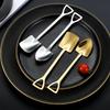 4Pcs Shovel Shape Spoon Stainless Steel Dessert Fruit Spoons Set (BPA Free, No FDA Certificate)