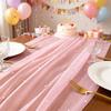 Prl Table Runner Romantic Prl Tulle Gauze Tablecloth Wedding Table Decor for Birthday Party Anniversary Holiday