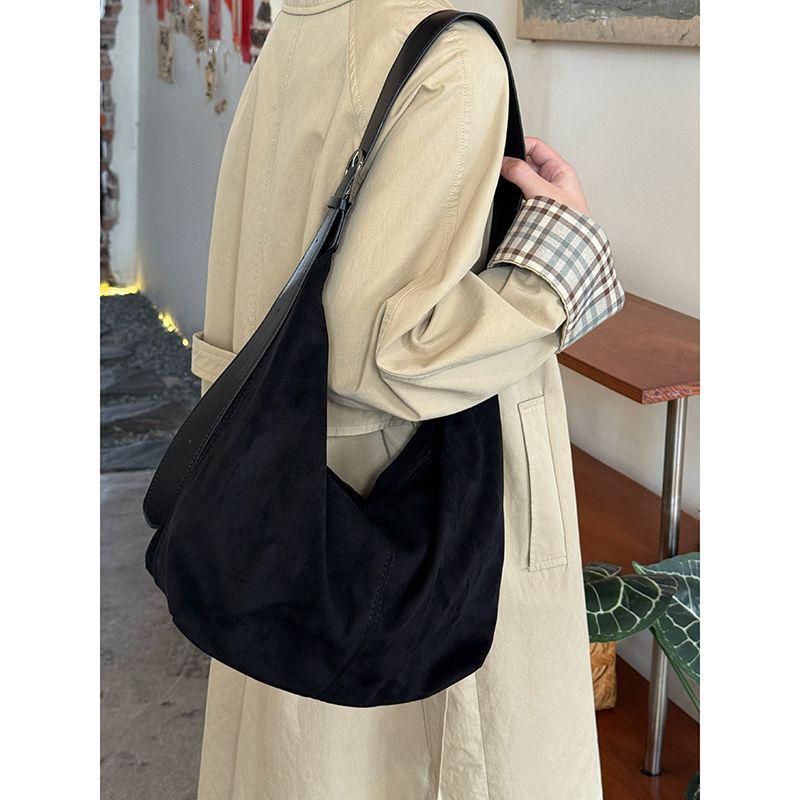 Koreanische Retro Matte Wildleder Große Tote - 2025 Damen Umhänge- & Schultertasche