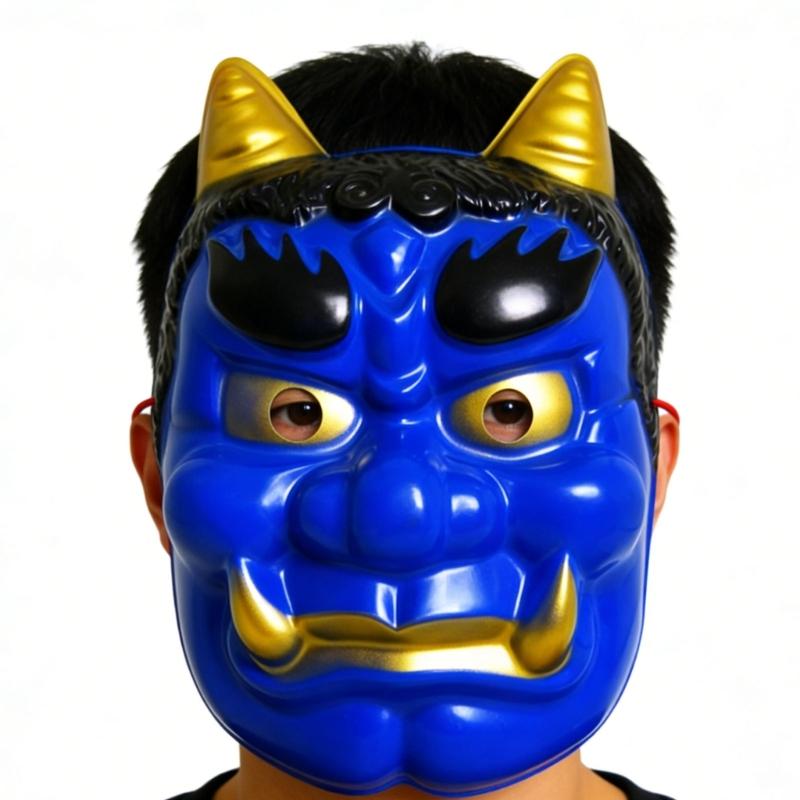 Japanische Oni Dekorationsmaske Premium PVC Leicht Bequem Kostümmaske Für Rollenspiel Partys Festivals