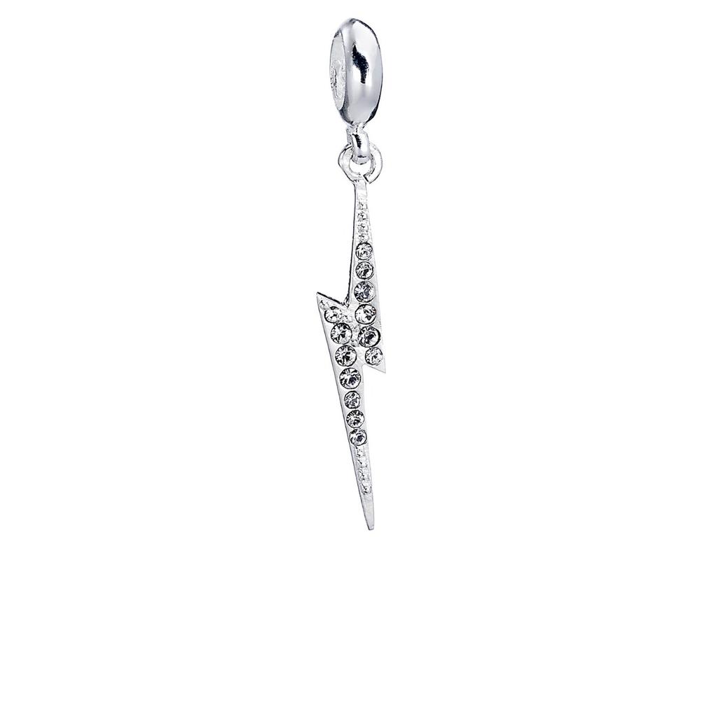 Harry Potter sterling silver Lightning bolt slider charm with crystal Elements