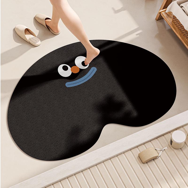 Cartoon Simple Diatom Mud Water Absorption Pad Quick-drying Bathroom Floor Mat Toilet Toilet Toilet Door Anti-slip Foot Mat