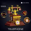 410PCS Retro Telephone Assembled Building Blocks Classic Desktop Decoration Vintage Phone Bricks Toys Children Christmas Gifts