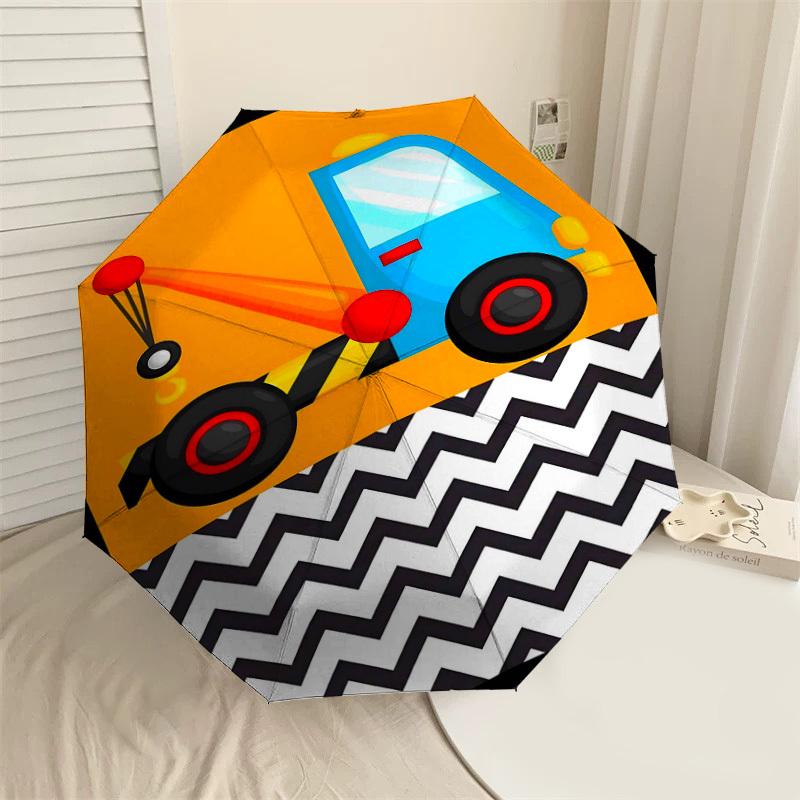 

1PC Construction Truck Umbrella-8-Rib Reinforced, Automatic Open, Lightweight & Durable, Fashion Accessory for Outdoor-L0363