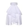Unisex Vintage Renaissance Detachable Ruffle False Collar Chiffon Shirt Front Jabot Necktie for Cosplay and Retro Event