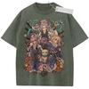 Unisex Washed Pink Vintage Tshirt One Piece Strong Women Warriors Highquality Fabric for Home Leisure Travel Shopping