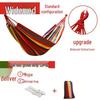 Outdoor Double-Thick Canvas Hammock with Bent Wood Design and Anti-Rollover Feature