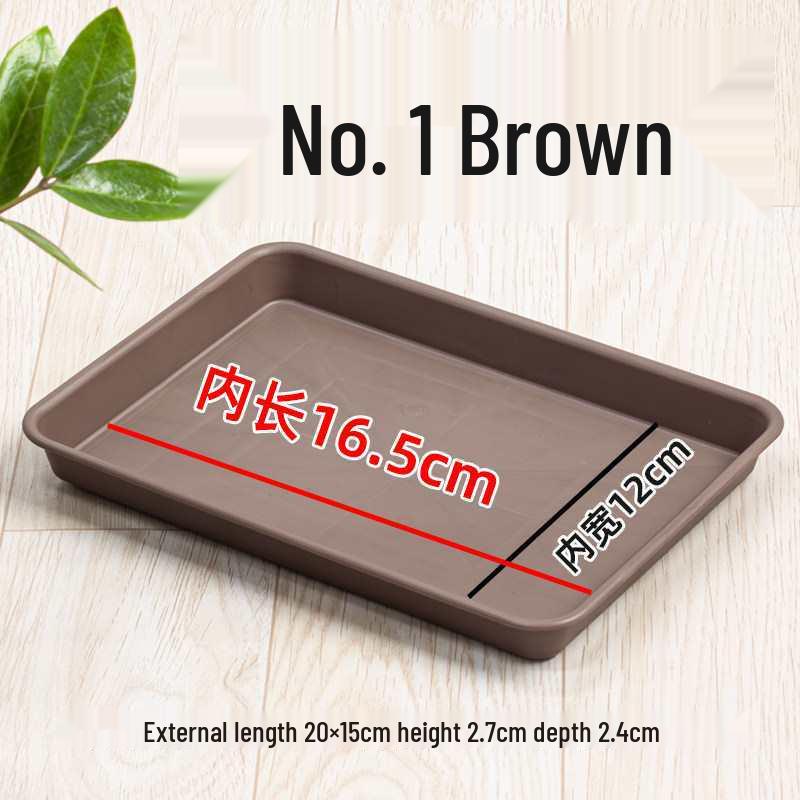 Thickened Rectangular Plastic Flower Pot Tray - Large Water Catching Mat for Bonsai