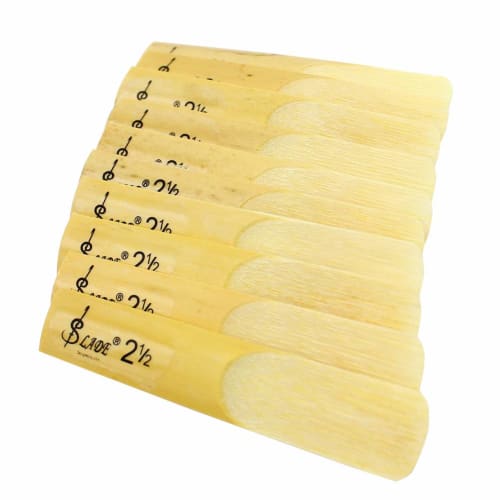 Yosoo LADE bE Saxophone Reeds, 2.5 Hardness, 2.5 2.5" Reeds, for Alto Saxophones, Replacement Bamboo Accessories, with Storage Box, Pack of 10