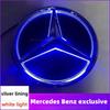Bilklistremerke Varmt 2026 Nytt For Benz Stjernelogo til Frontgrill for Bil Hvit, Blå og LED-belyst Logo for Mercedes Benz W20