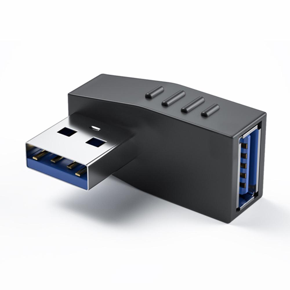 

ENKAY HAT PRINCE USB 3.0 Male to Female Converter 90 Degree Right Angle Adapter Left Angle