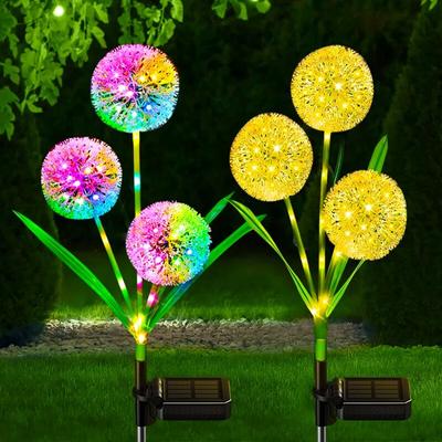 Luzes de caminho de dente-de-leão solar LED para exterior à prova d'água decoração de pátio de jardim paisagem quintal lâmpada solar de gramado