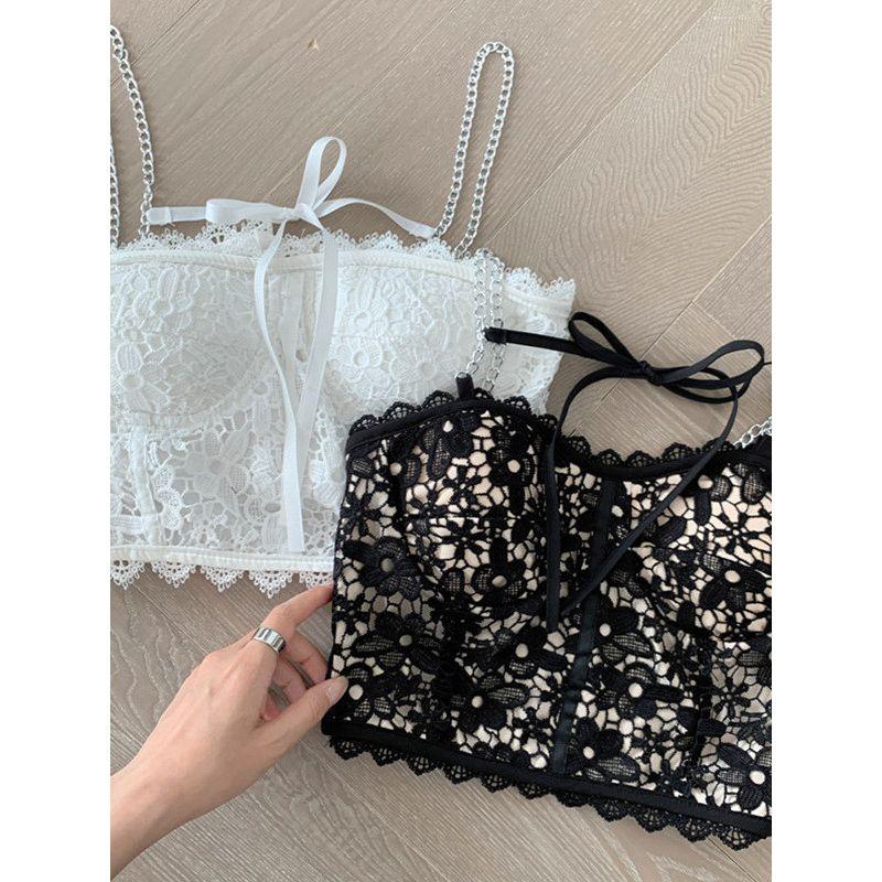 Back Lace Slim Short Strap Vest Beautiful Back Lace Slim Fit Short Camisole