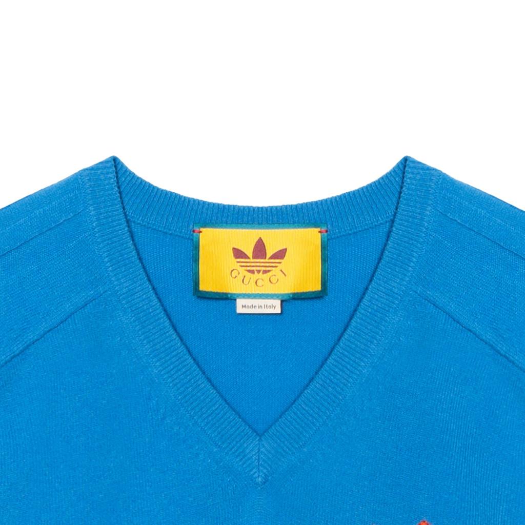 Gucci X Adidas Originals SS23 Crop Top Women's Blue 723370-XKCU9-4153