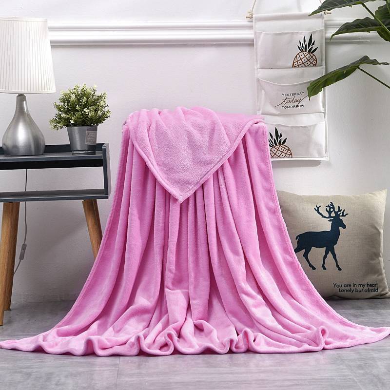 Simple Oversized Solid Color Soft Plush Blanket For Napping Sofa And Use Bedroom