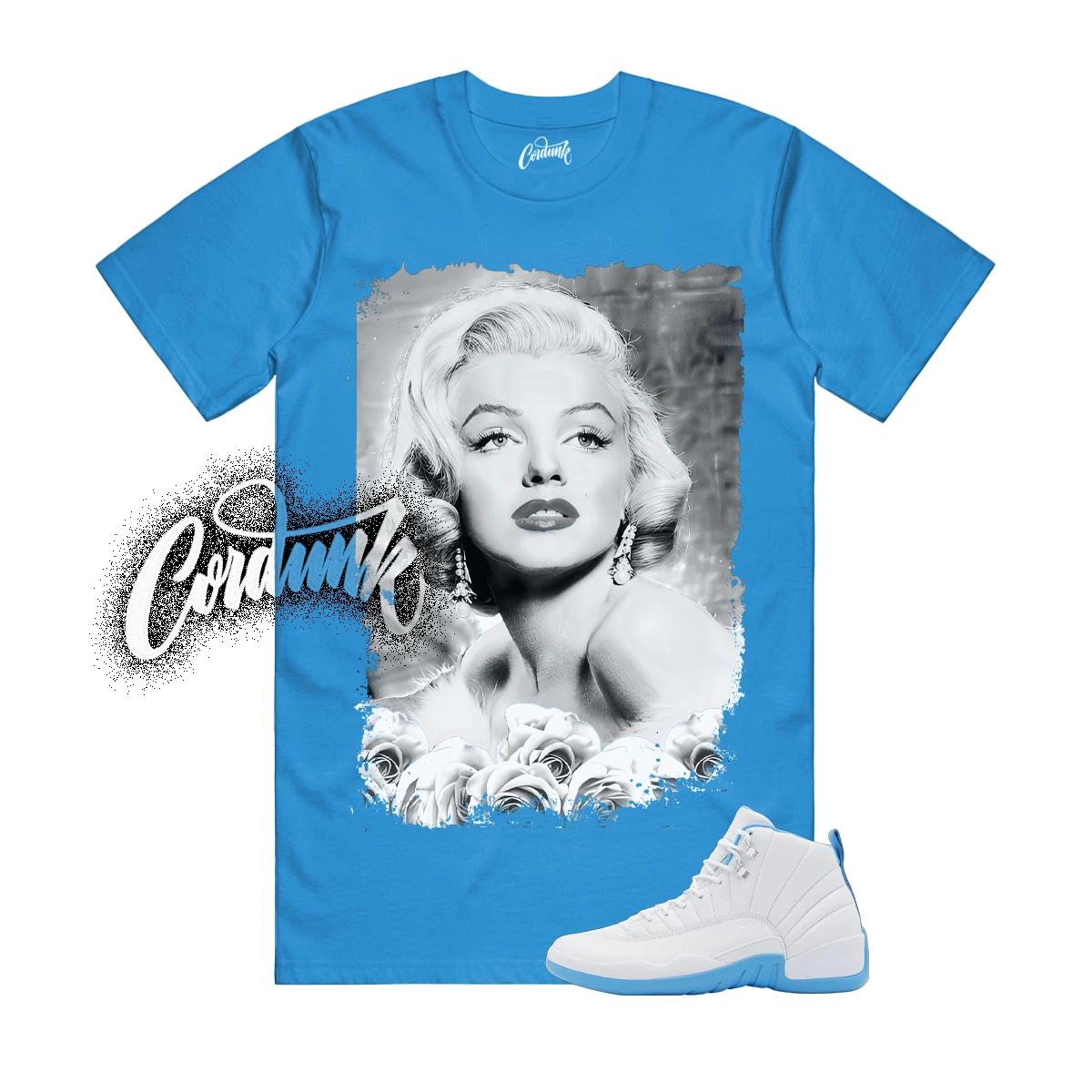 12 Melo White University Blue Emoji T Shirt Match Match MON 110