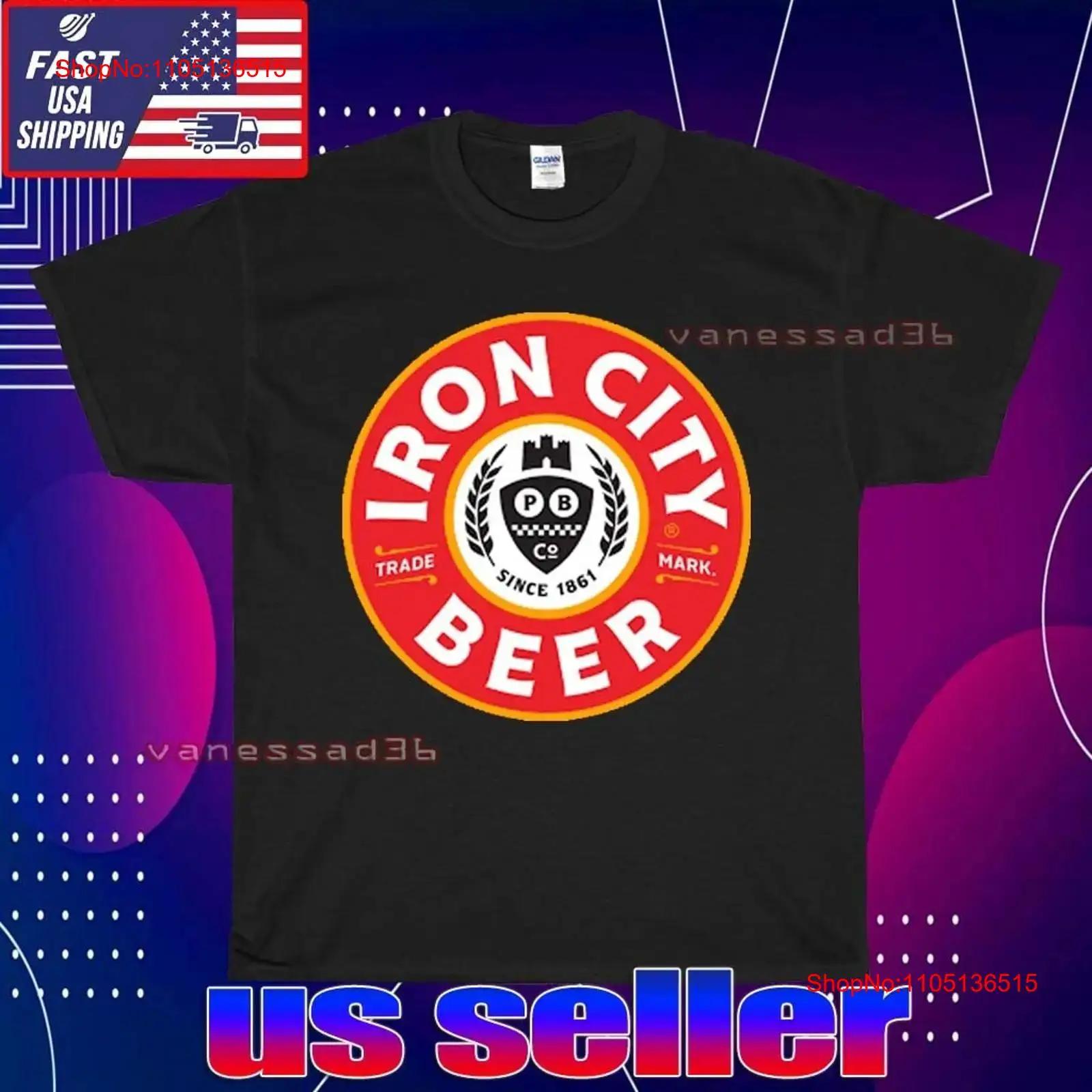 

NEW SHIRT IRON CITY BEER LOGO UNISEX T FUNNY AMERICAN USA SIZE S 5XL vintage Washed graphic Stretched homme S разноцветный