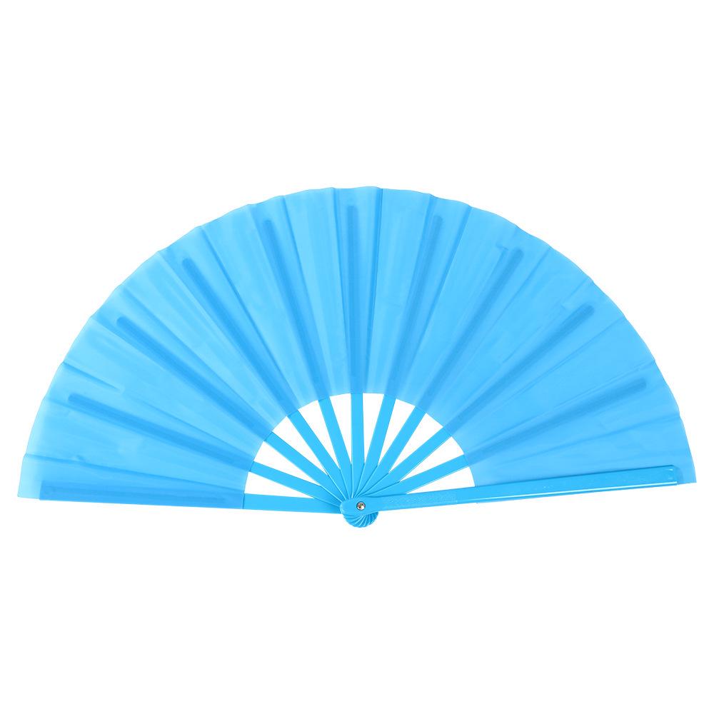 Leque dobrável de 7 polegadas de cor sólida - Acessório de performance de dança e para refrescar