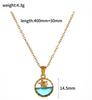 Ocean Style Pendant, Stainless Steel Necklace, Niche Design, Dolphin Shell Pendant, Collarbone Chain