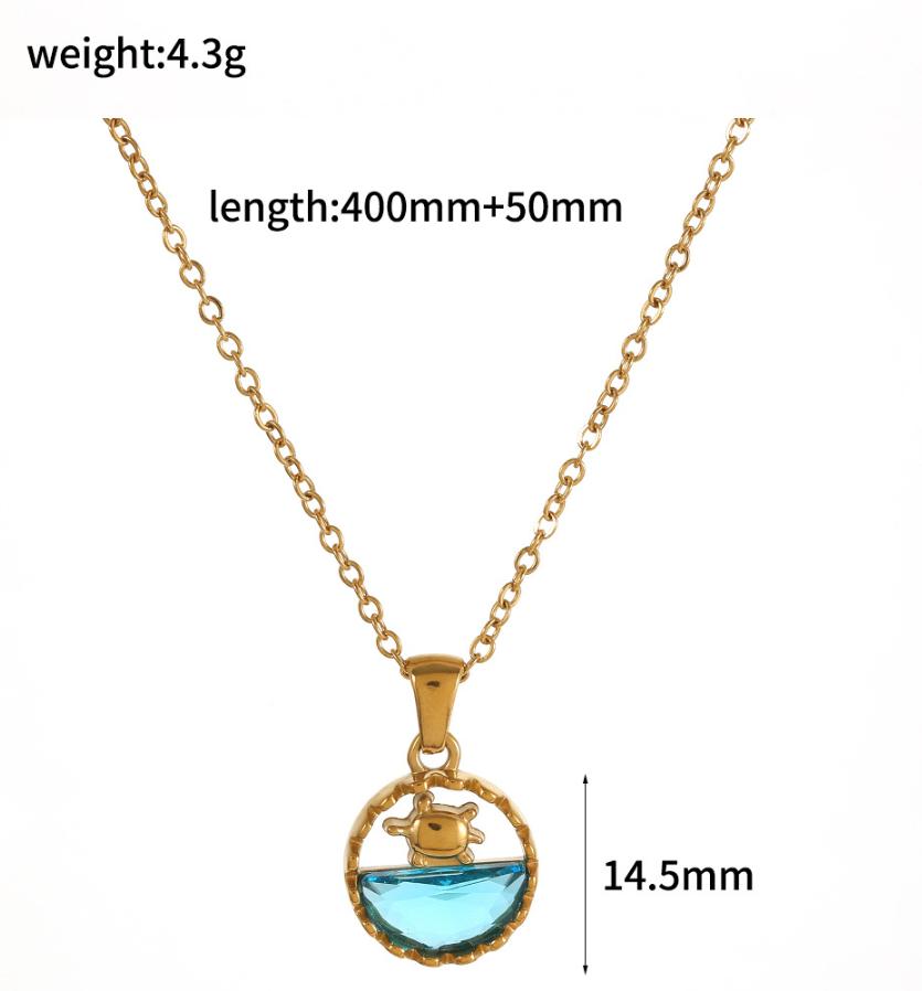 Ocean Style Pendant, Stainless Steel Necklace, Niche Design, Dolphin Shell Pendant, Collarbone Chain
