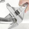 Adjustable Wrench Precision Scale Markings Extra-Wide 68mm Mouth Opening Compact Size Short Handle Wrench Home Repair Tool