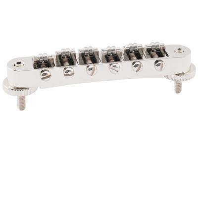 Musiclily Pro Roller Saddle Bridge, 10.4mm Pitch, ABR Tune-O-Matic Bridge for LP Les Paul Electric Guitars, Nickel