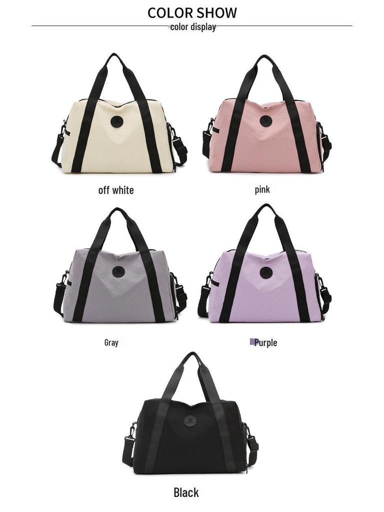 Large Capacity Travel Handbag with Dry/Wet Separation, Shoe Compartment, and Sports Fitness Storage