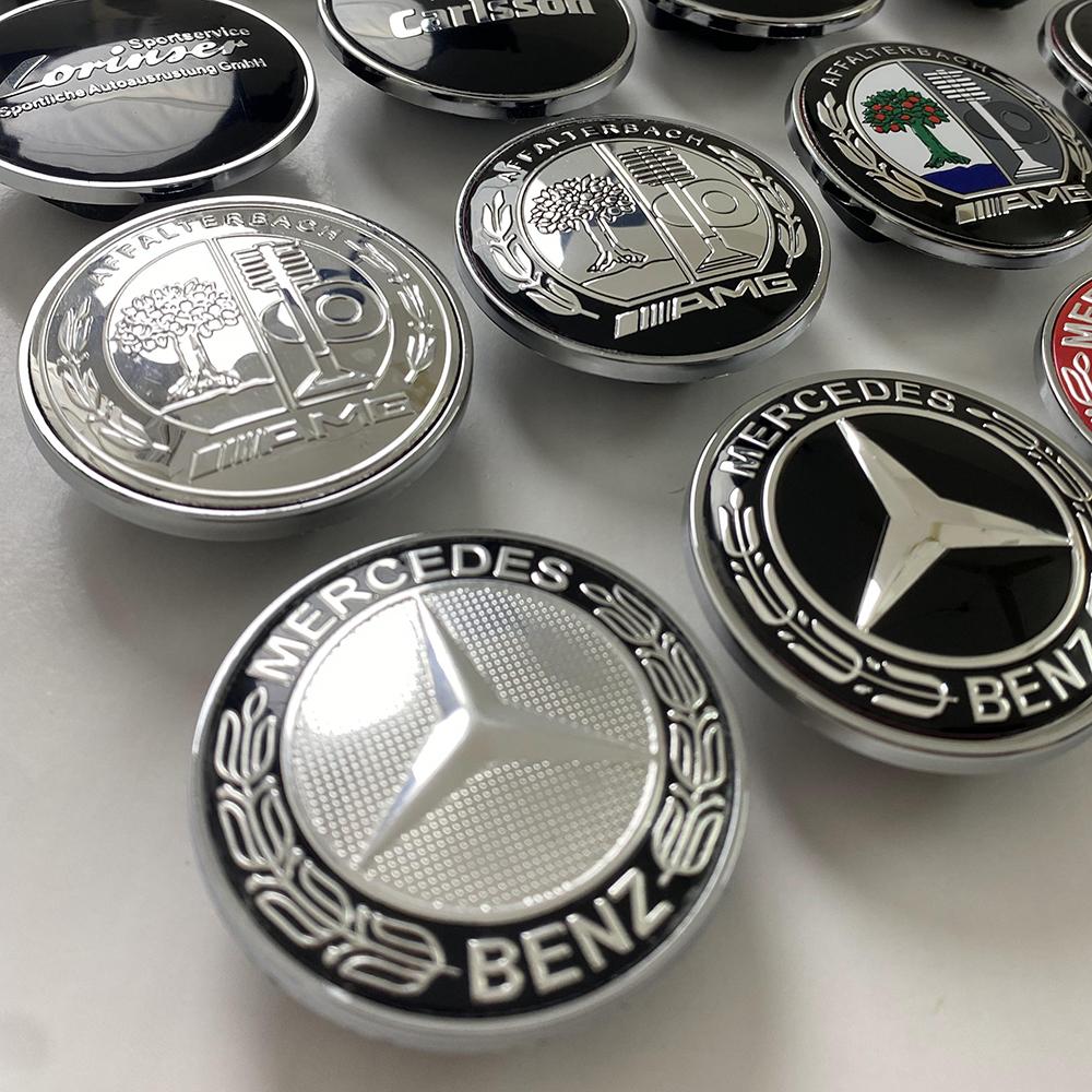 1pcs 56mm Car Aluminum Hood Emblem Front Badge Modification Accessories for Mercedes Benz C-Class E-Class W204 W205 W213 W214 JGE6